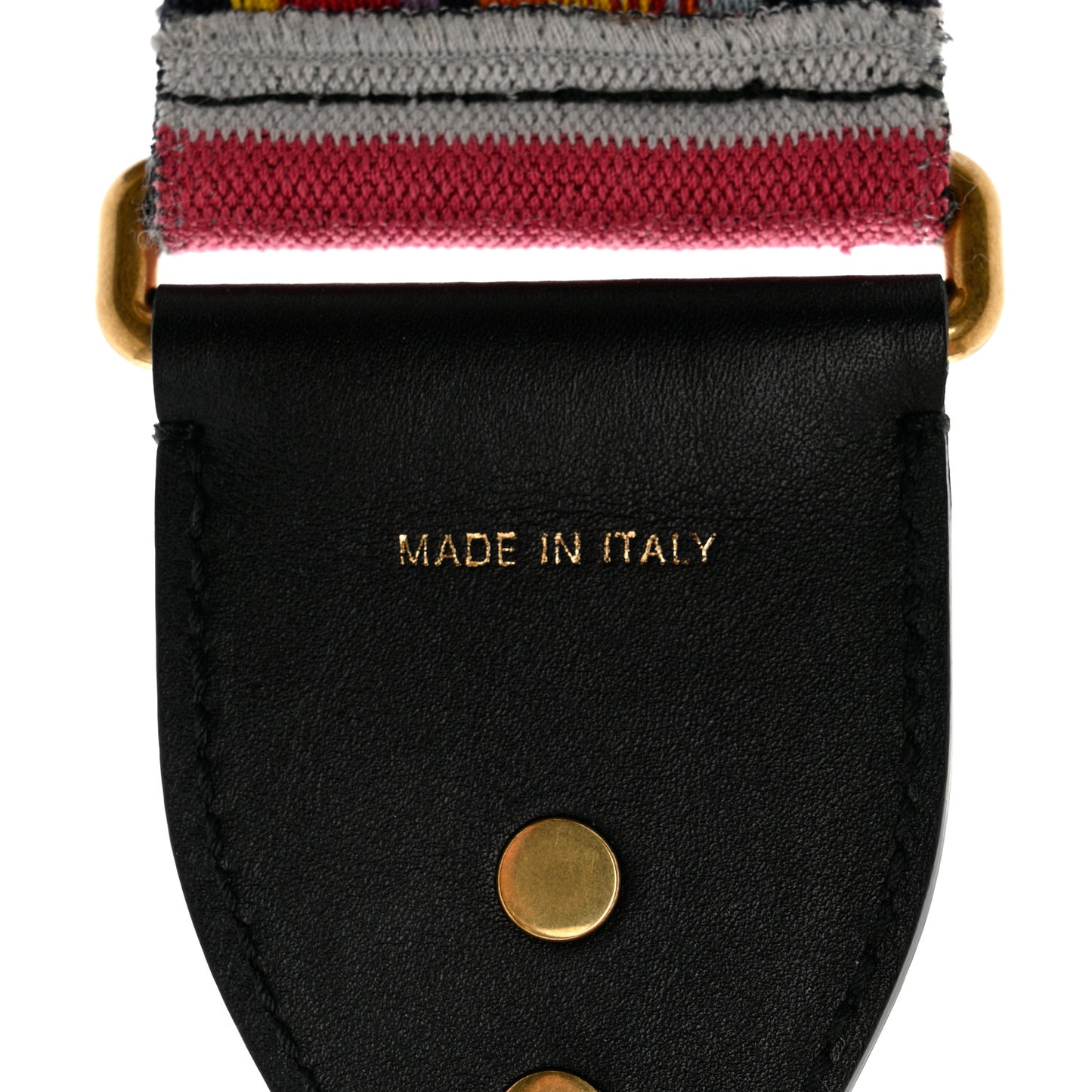 Canvas Embroidered Studded Rainbow J’Adior Shoulder Strap