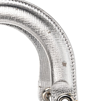 Christian Dior Metallic Grained Calfskin Cannage Small Lucky Badges My Lady Dior Silver 9 of 13