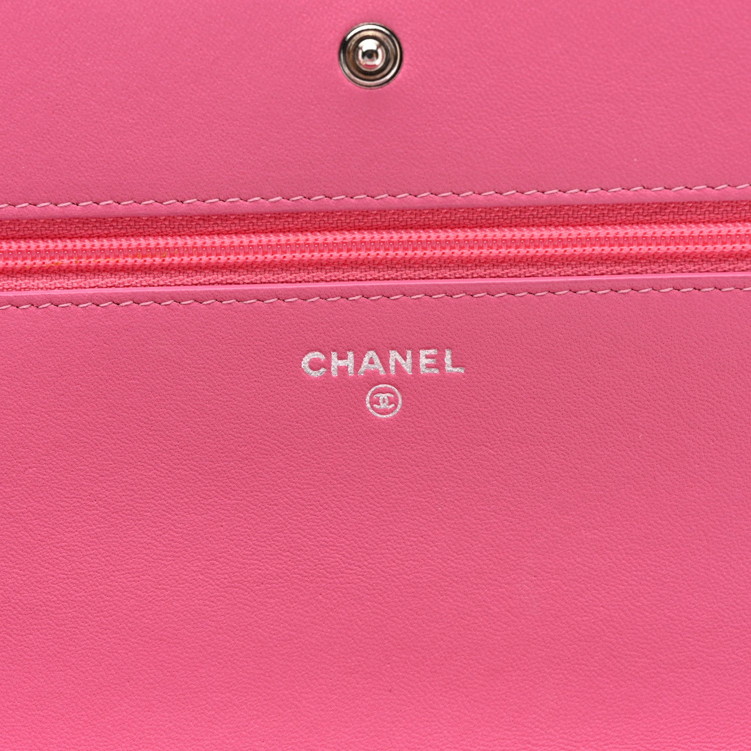 Chanel Faded Lambskin Quilted Zephyr Wallet on Chain WOC Dark Pink 6 of 14