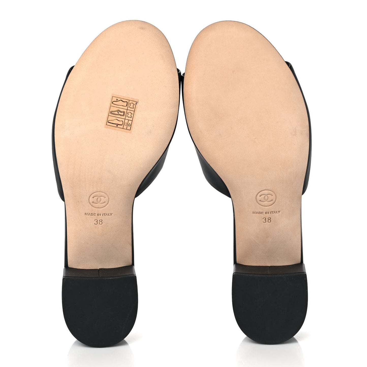 Lambskin Beaded CC Mule Sandal 38 Black