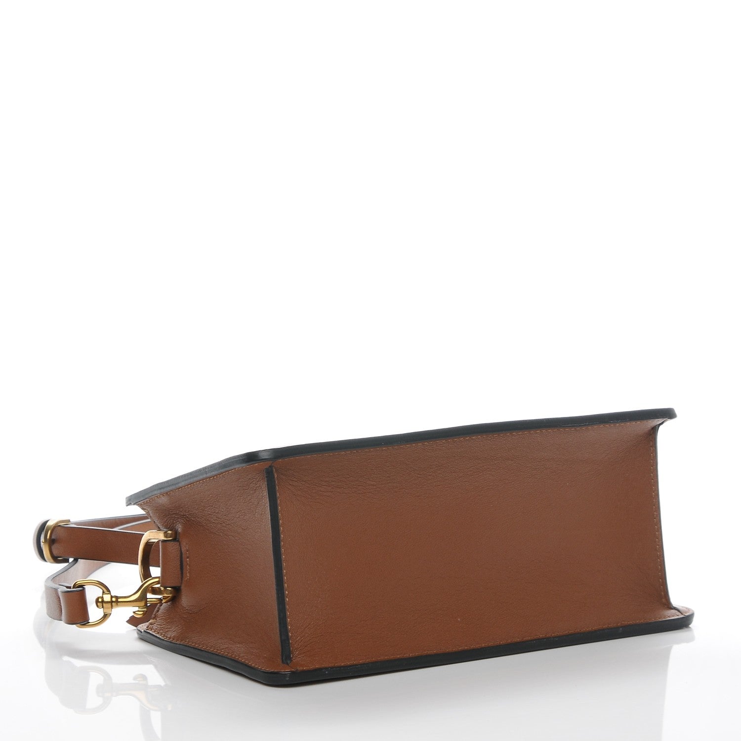 Lanvin Nomad Calfskin Box Shoulder Bag Camel 4 of 6
