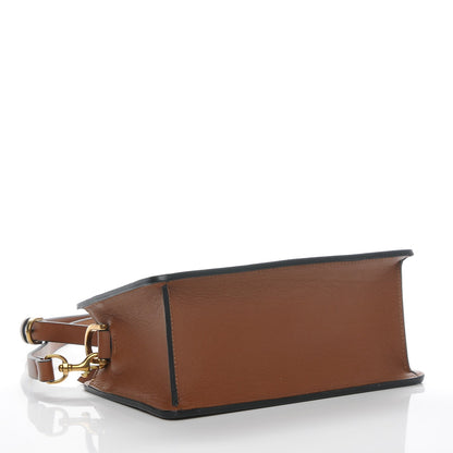 Lanvin Nomad Calfskin Box Shoulder Bag Camel 4 of 6