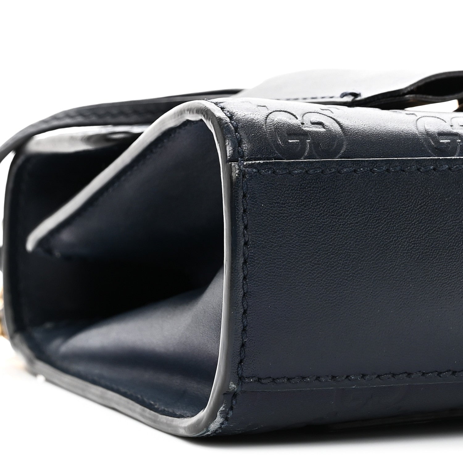 Gucci Guccissima Small Padlock Shoulder Bag Blue Agata 9 of 10