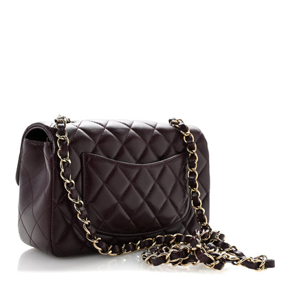 Chanel Lambskin Quilted Mini Rectangular Flap Burgundy 3 of 11