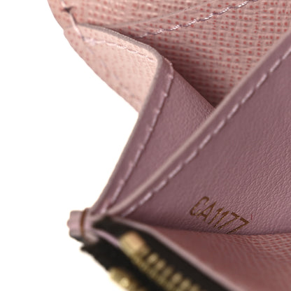 Louis Vuitton Damier Ebene Caissa Wallet Rose Ballerine 7 of 10