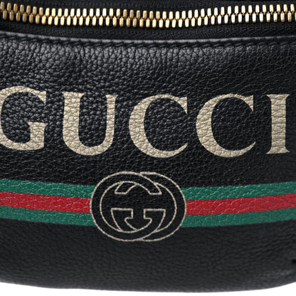 Gucci Grained Calfskin Small Logo Belt Bag Black 12 of 13