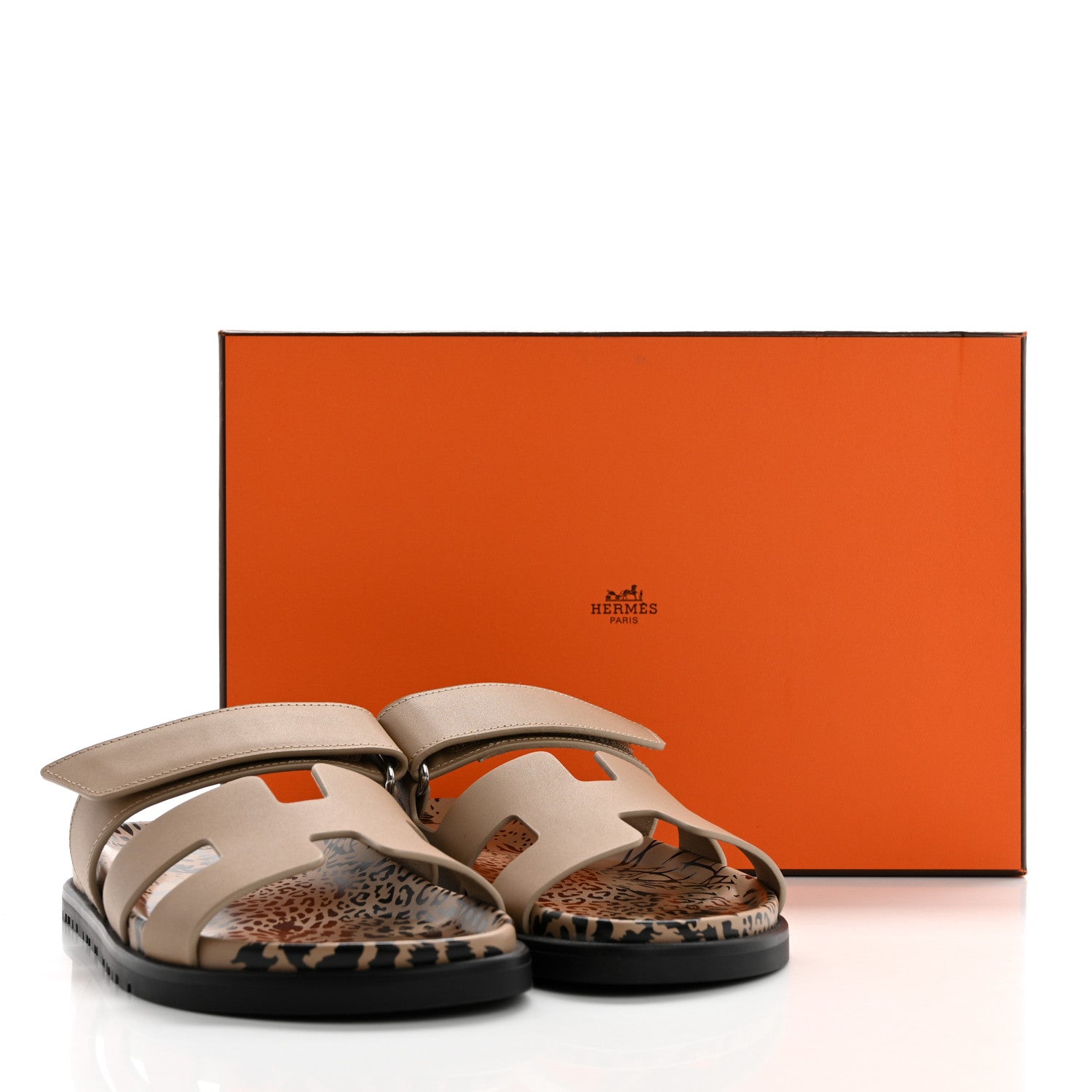 Hermes Calfskin Womens Chypre Sandals 36 Beige Argile 9 of 9