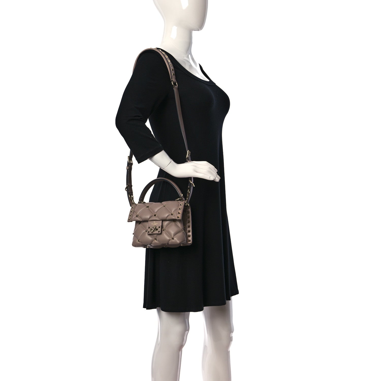 Valentino Garavani Nappa Mini Candystud Top Handle Bag Poudre 2 of 9
