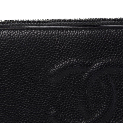Chanel Caviar Large Timeless CC Zip Around Wallet Black 10 of 12