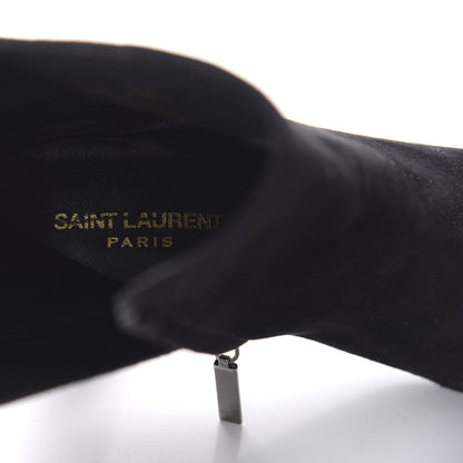 Saint Laurent Suede Loulou 95 Ankle Zip Boot 38.5 Black 7 of 9
