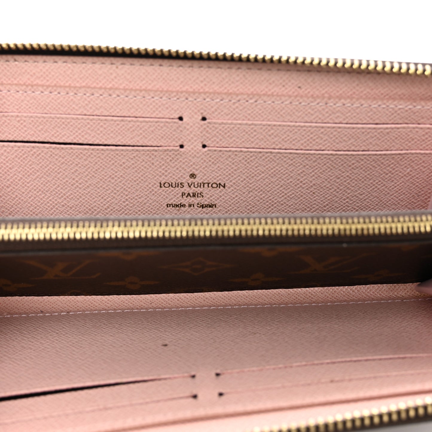 Monogram Clemence Wallet Rose Ballerine