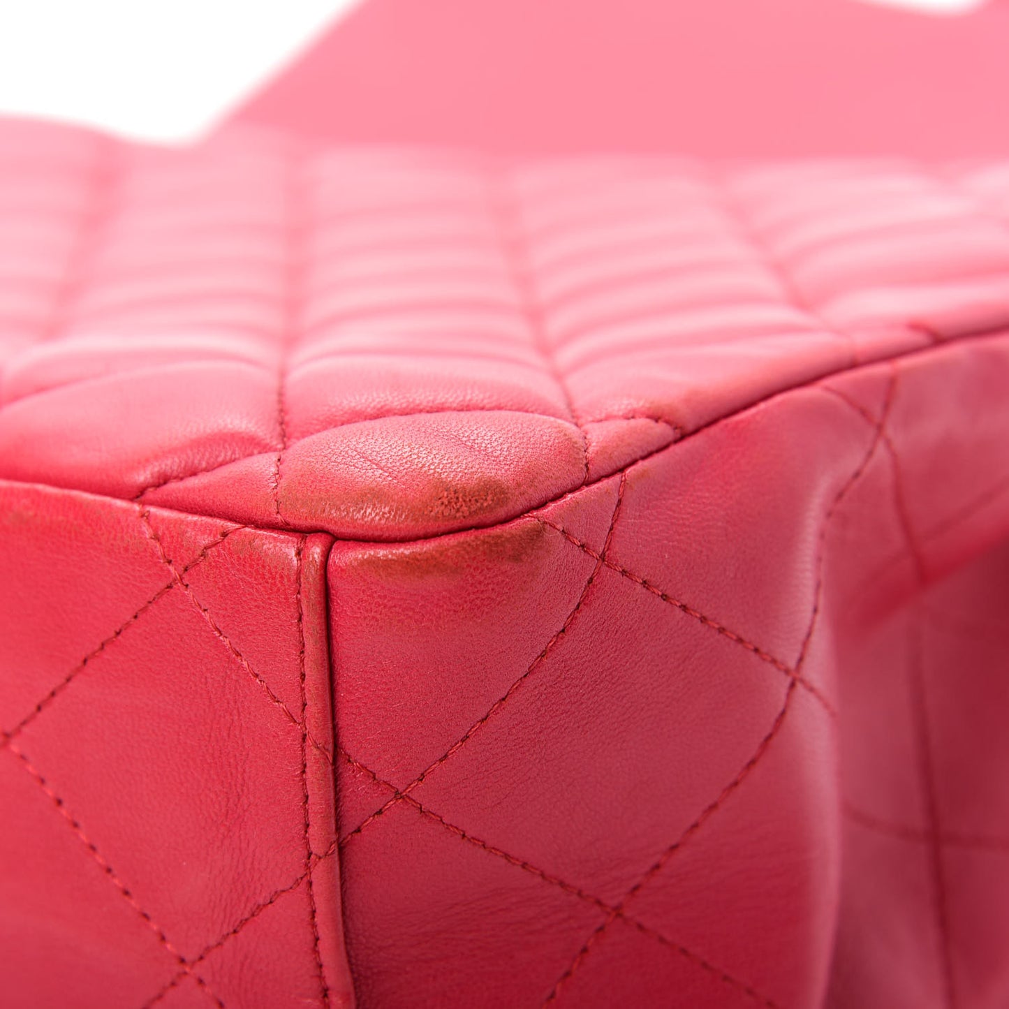 Lambskin Quilted Maxi Single Flap Fuchsia