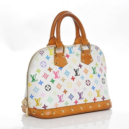 Louis Vuitton Monogram Multicolor Alma White 3 of 10