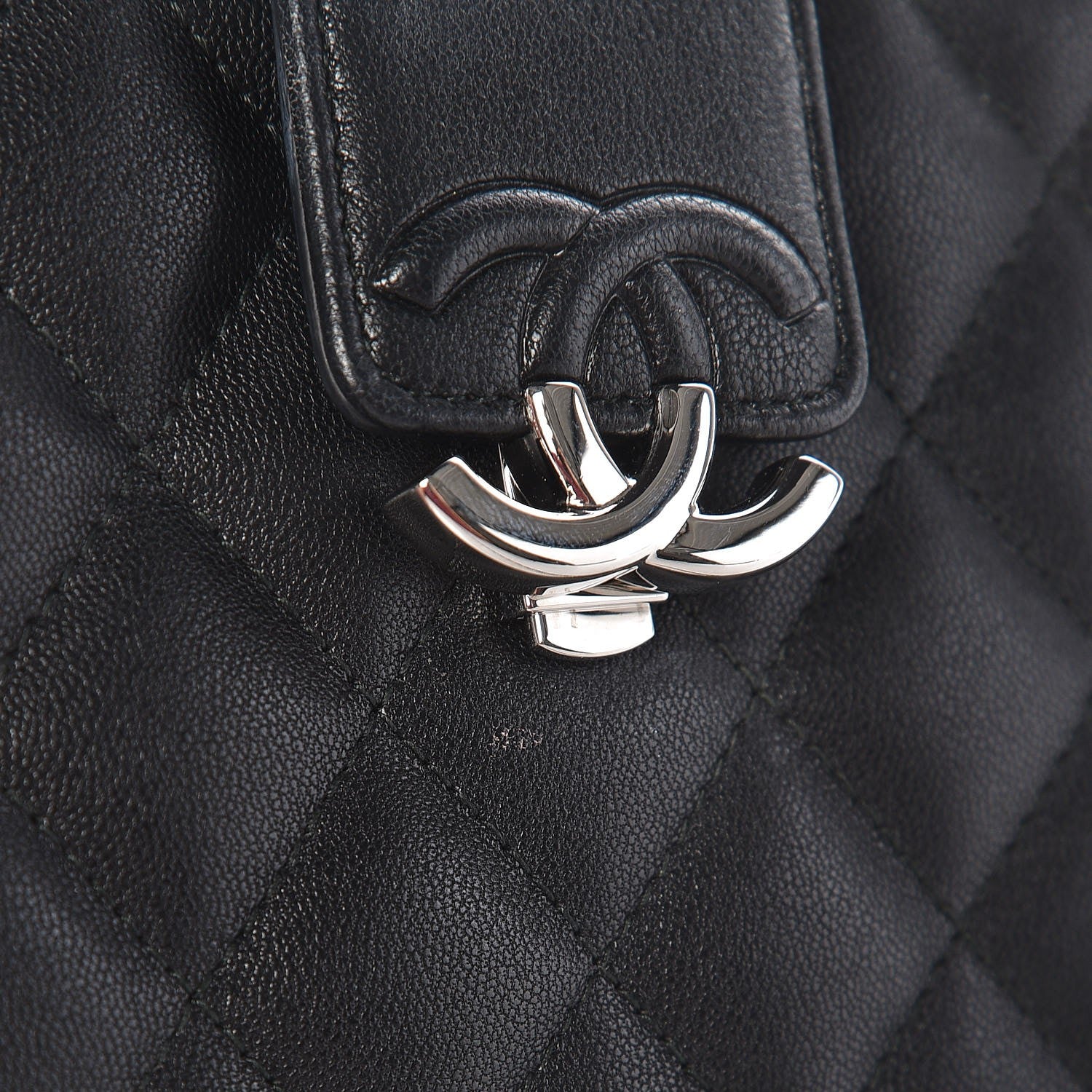 Chanel Caviar Quilted CC Box Clutch With Chain Black 12 of 13