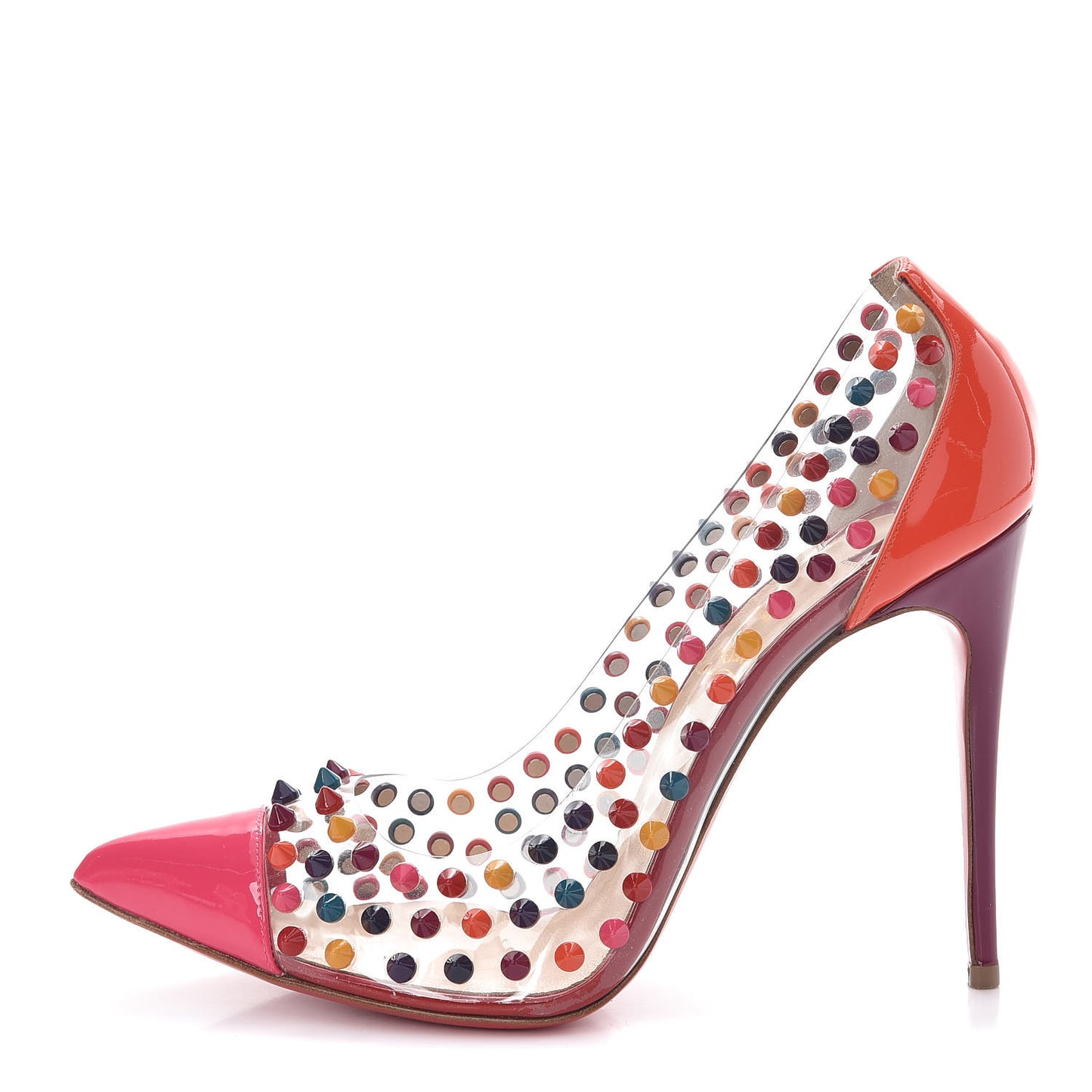 Patent PVC Spike Me 100 Pumps 38.5 Pinky