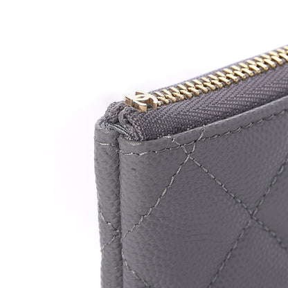 Chanel Caviar Quilted Small Cosmetic Case Grey 8 of 10