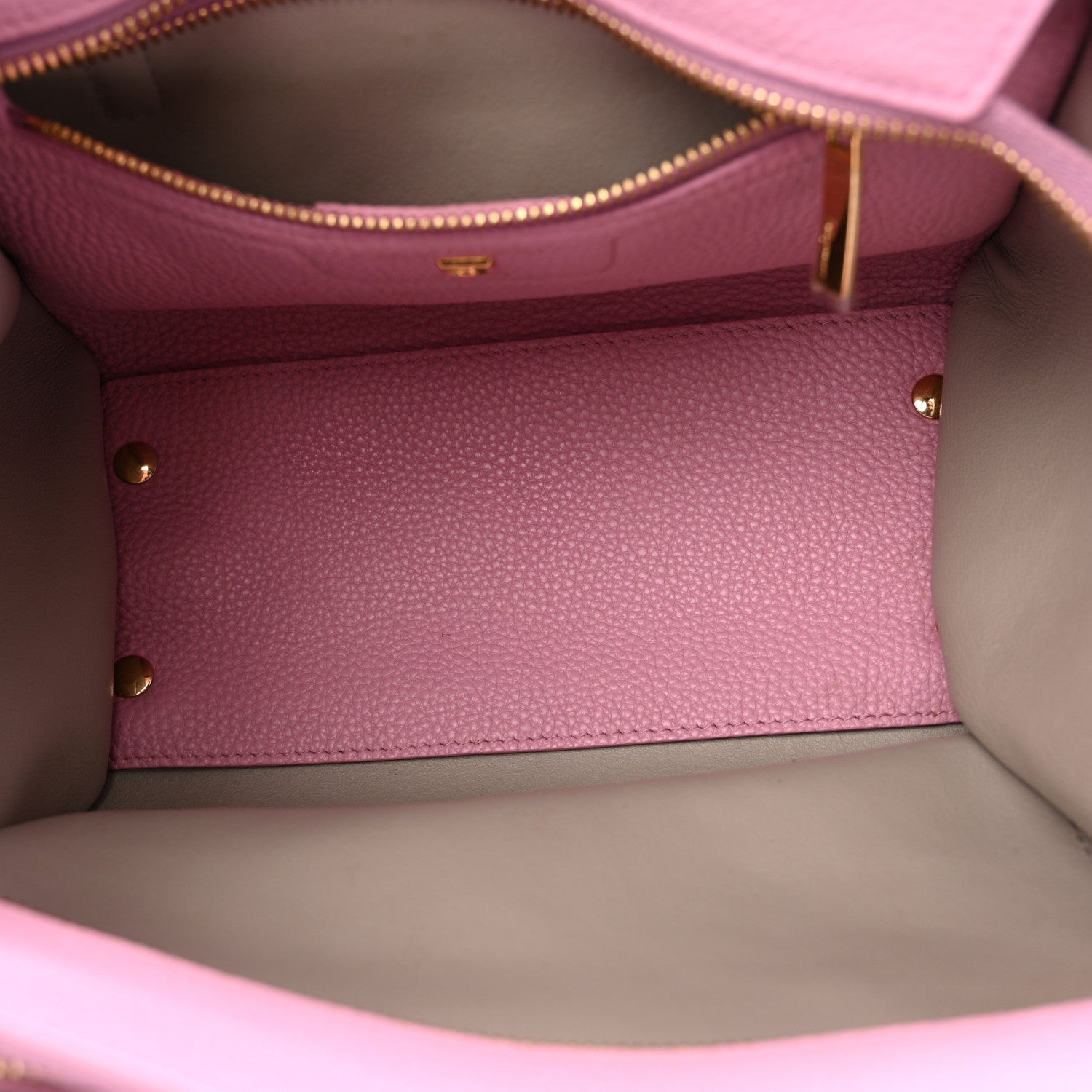 Salvatore Ferragamo Grained Calfskin Double Handle Small Amy Tote Pink 5 of 15