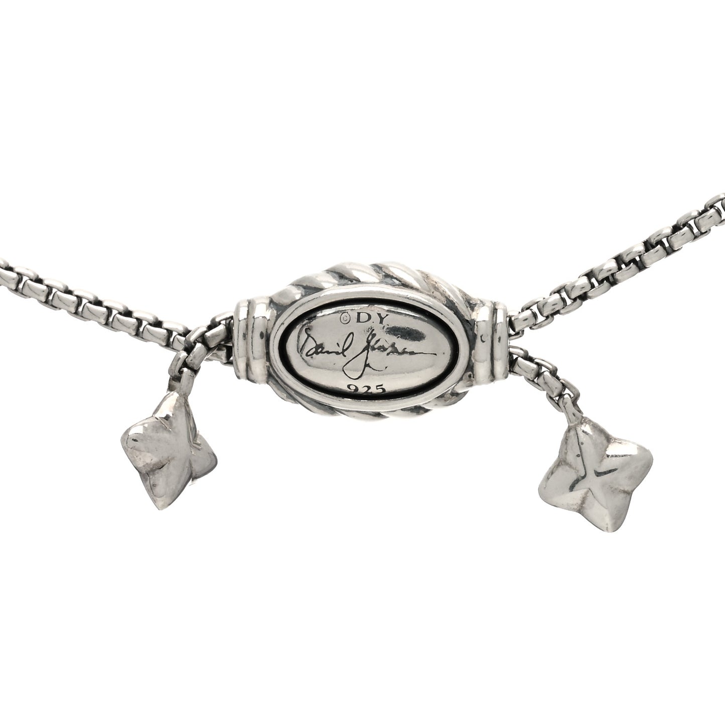 Sterling Silver 14K Yellow Gold 28mm Crossover Pendant Necklace