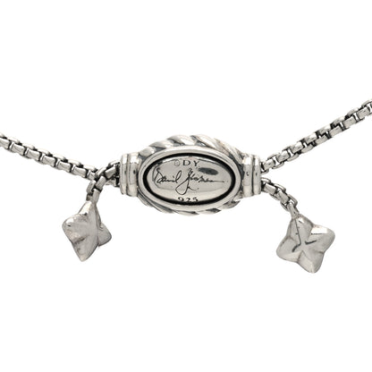 David Yurman Sterling Silver 14K Yellow Gold 28mm Crossover Pendant Necklace 4 of 4