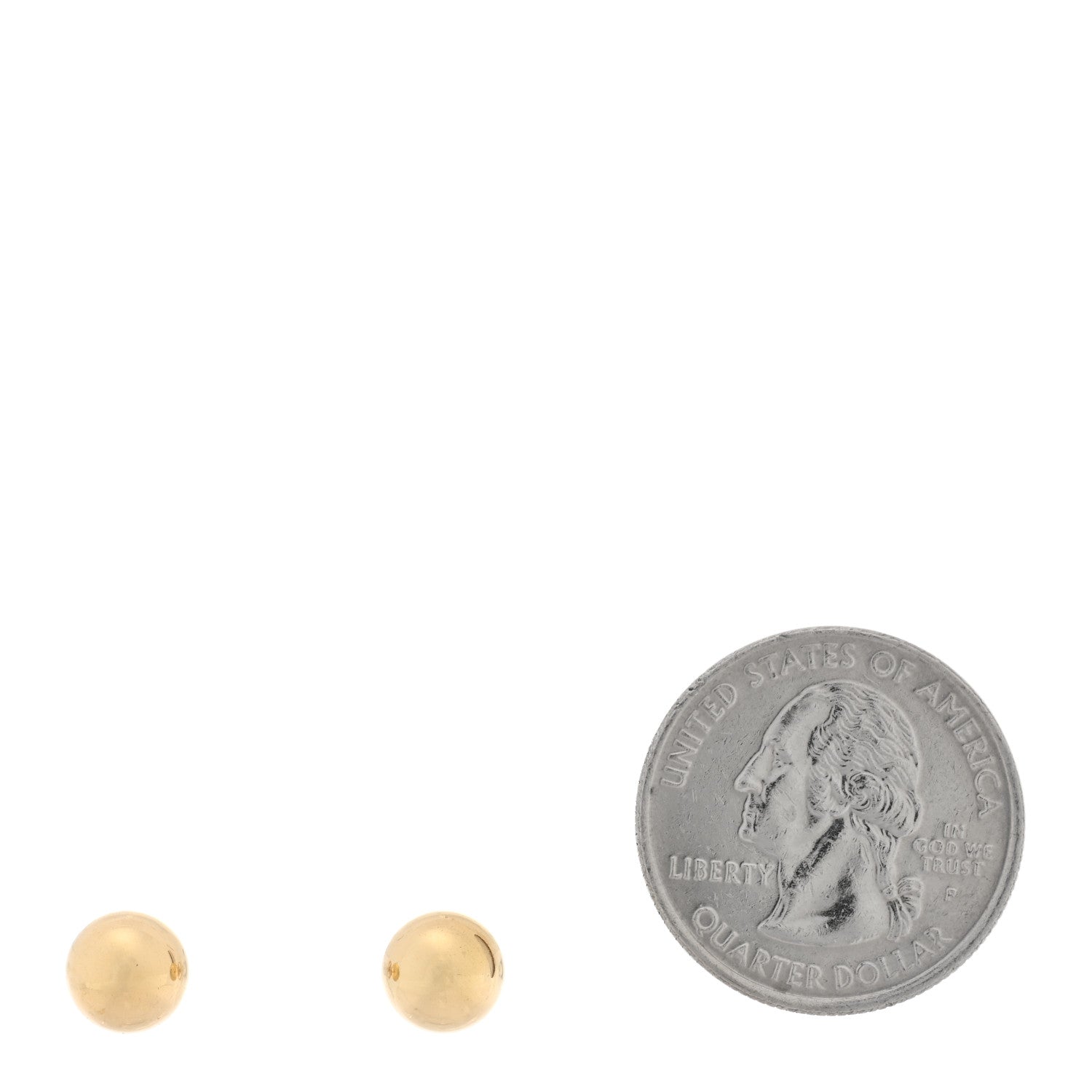Tiffany 18K Yellow Gold 8mm Hardwear Ball Earrings 2 of 5