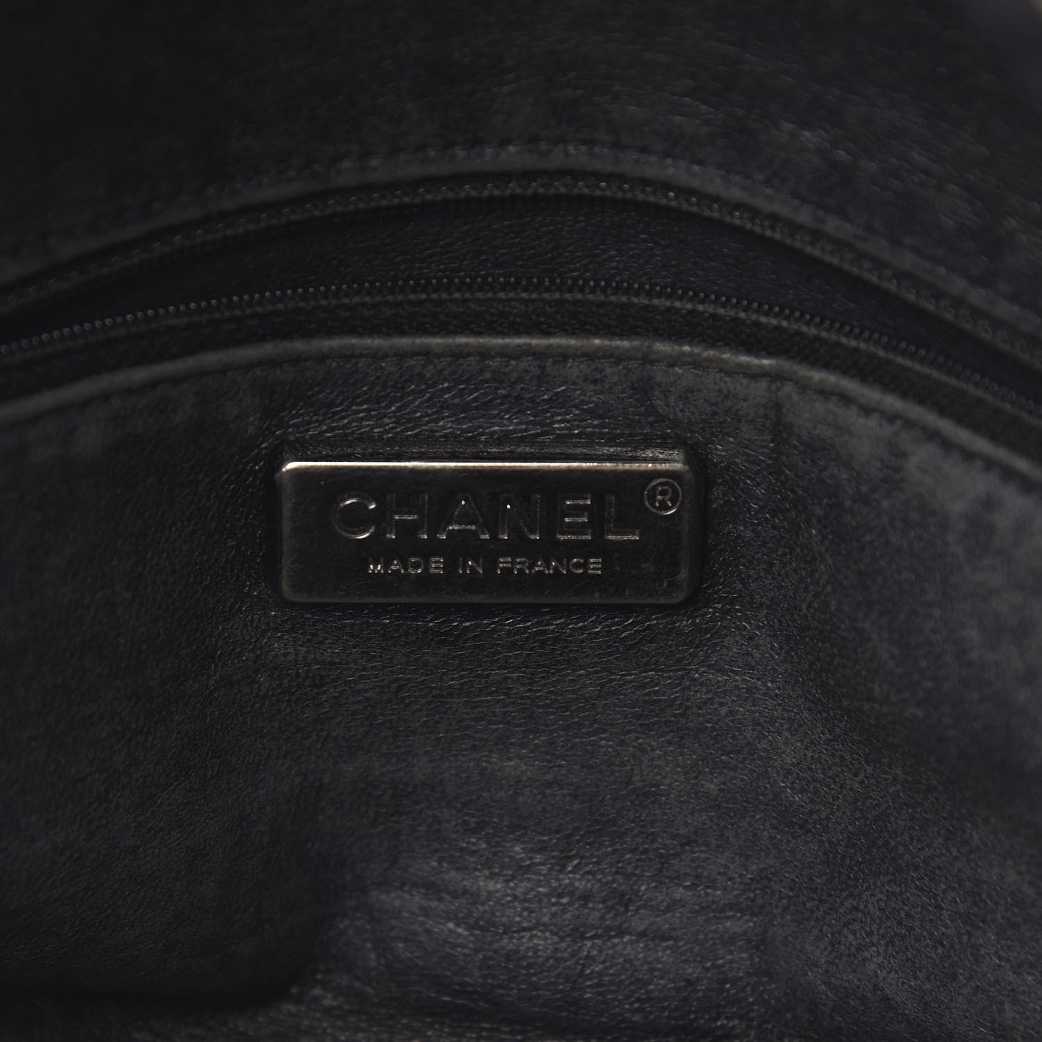 Chanel Goatskin Medium Luxe Ligne Bowler Black 5 of 10