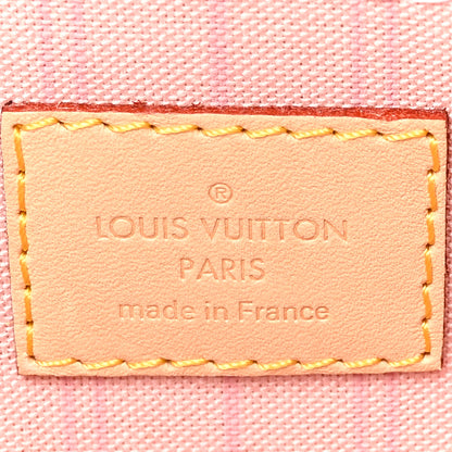 Louis Vuitton Damier Azur Neverfull MM GM Pochette Rose Ballerine 6 of 9