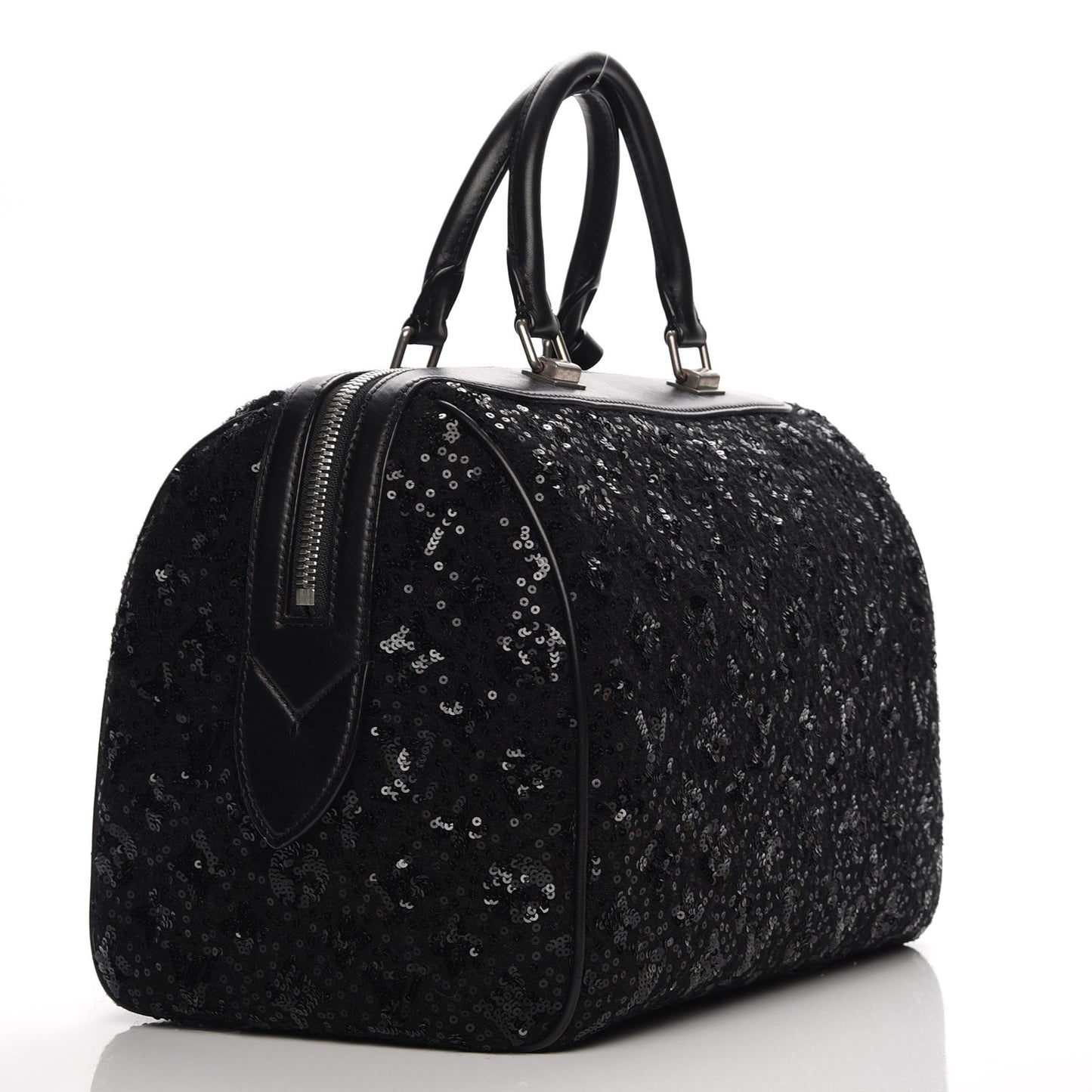 Sequin Monogram Sunshine Express Speedy Black