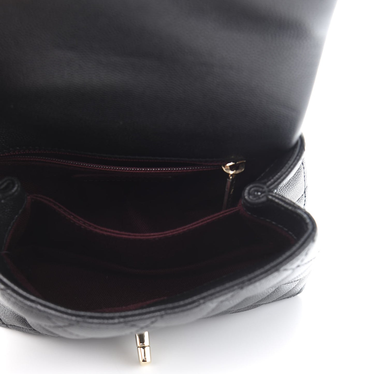 Caviar Quilted Extra Mini Coco Handle Flap Black
