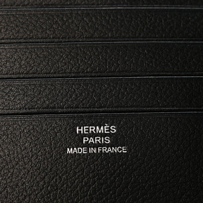 Hermes Evergrain Citizen Twill Compact Wallet Black 6 of 11