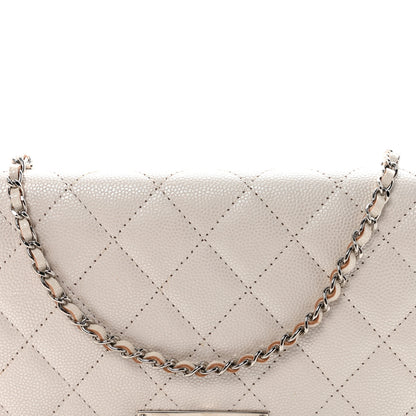 Chanel Iridescent Caviar Quilted Golden Class Wallet On Chain WOC White 8 of 10