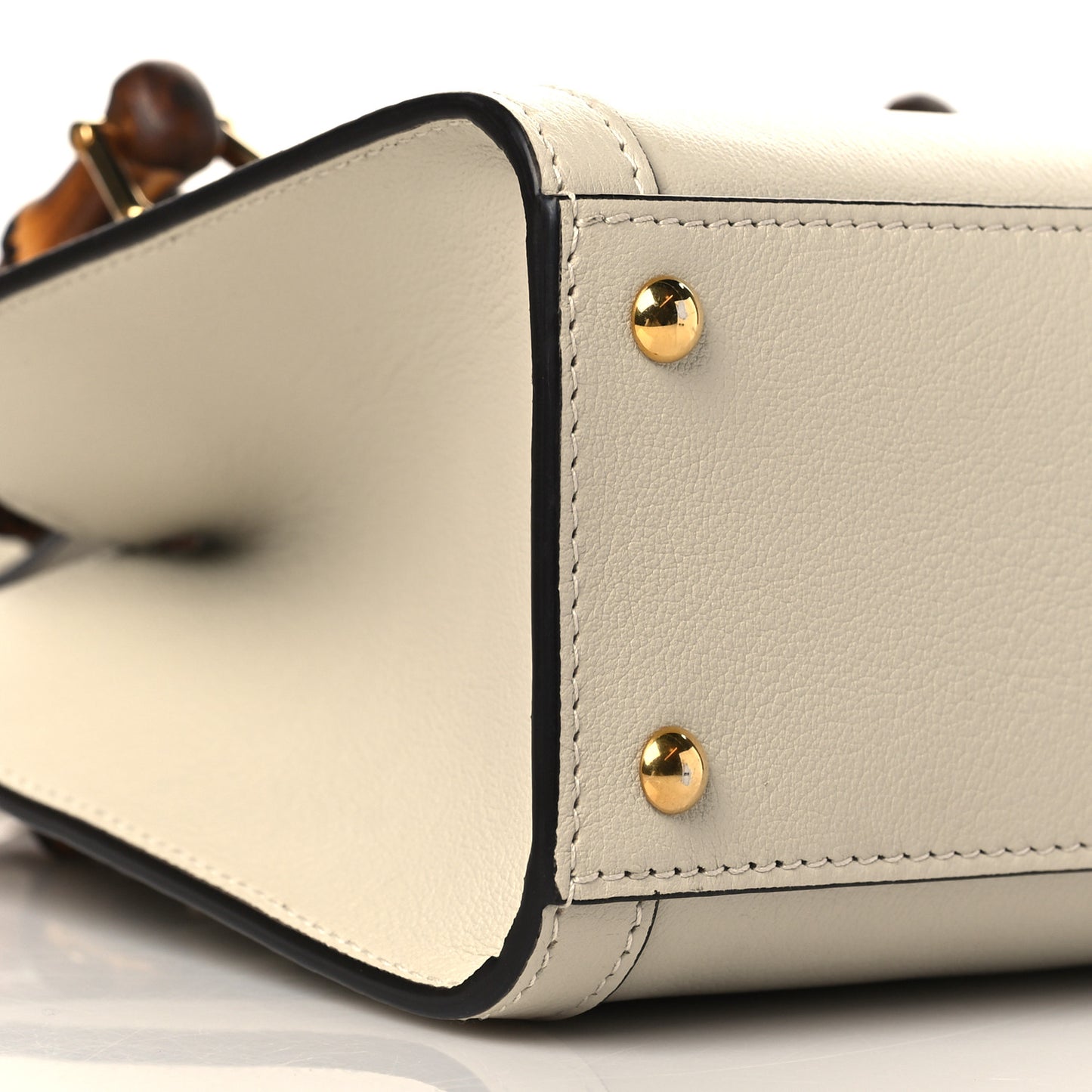 Wonka Grain Calfskin Mini Diana Tote Bag Mystic White