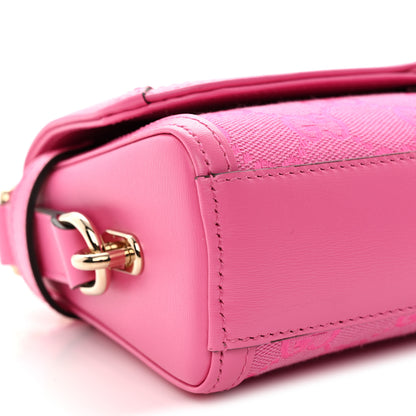 Gucci GG Monogram Textured Dollar Calfskin Small Luce Shoulder Bag Pink 9 of 10