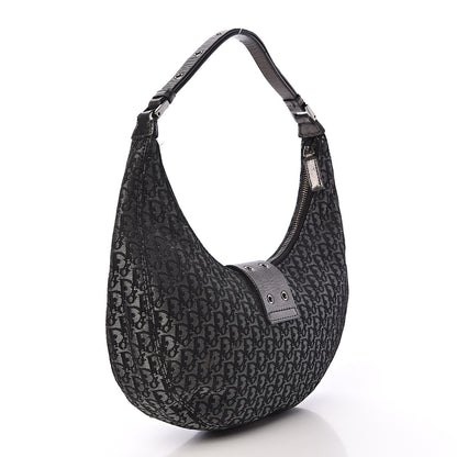 Christian Dior Monogram Street Chic Hobo Silver Black 3 of 15