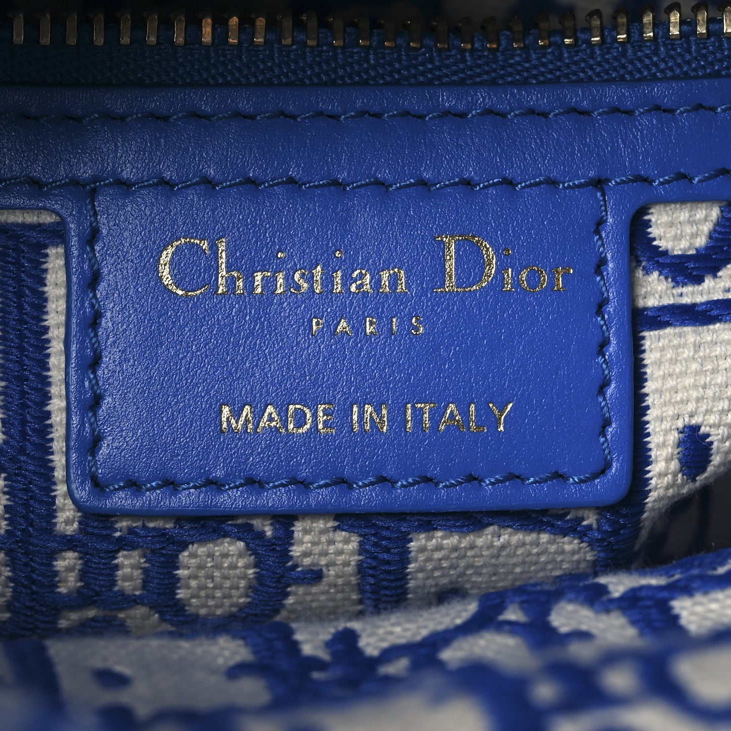 Wicker Oblique Mini Lady Dior Bag Florescent Blue