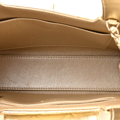 Chanel Metallic Shiny Aged Calfskin Quilted Nano Kelly Shopper Gold 5 of 10