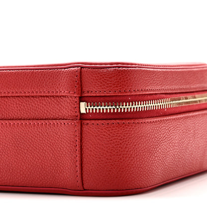 Chanel Caviar Quilted Medium CC Filigree Vanity Case Red 10 of 10