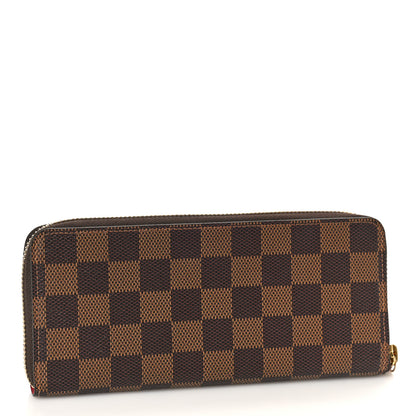 Louis Vuitton Damier Ebene Clemence Wallet Cherry 3 of 8