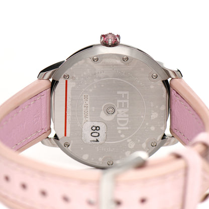 Fendi Stainless Steel Alligator Mother of Pearl Topaz Spinel 38mm Ishine Rotating Gem Quartz Watch 6 of 7