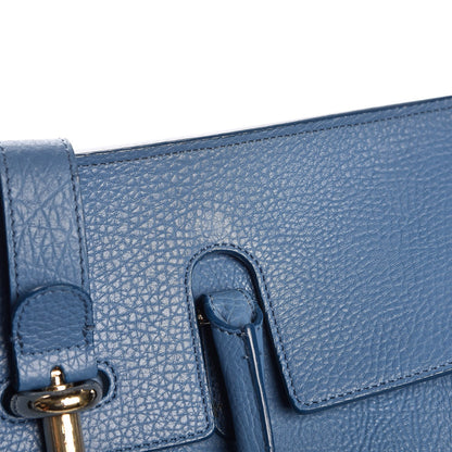 Balenciaga Grained Calfskin L Tube Round Tote Blue 12 of 14