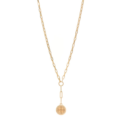 Foundrae 18K Yellow Gold Diamond Internal Compass Refined Clip Extension Chain Necklace 1 of 7