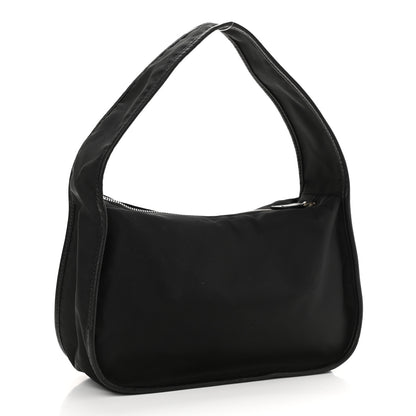 Prada Tessuto Nylon Saffiano Hobo Black 3 of 10