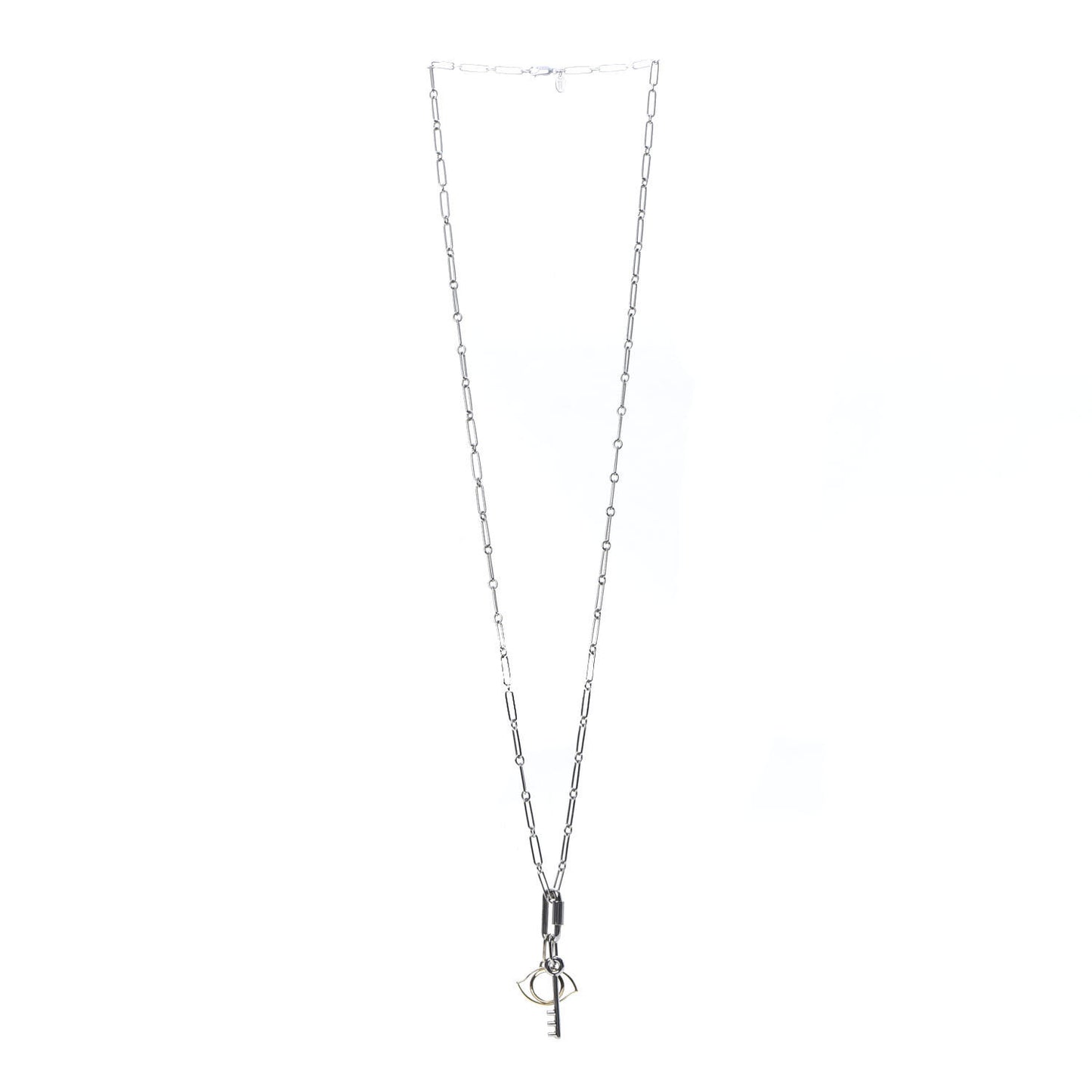 Palladium Permabrass Curiosite Charm Pendant Necklace