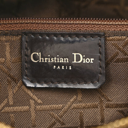 Christian Dior Patent Pony Hair Leopard Print Large Lady Dior Brown 6 of 13