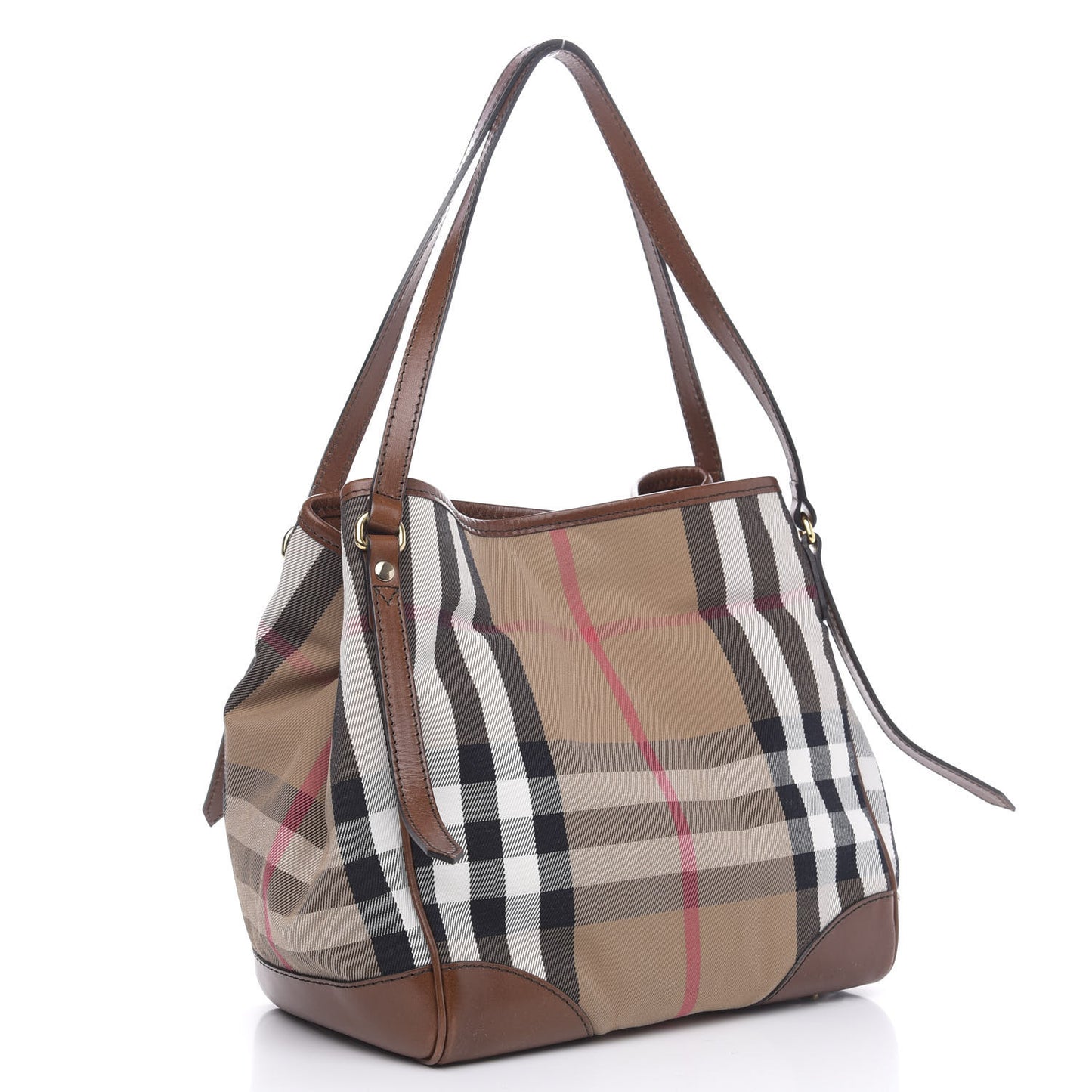 House Check Small Canterbury Tote Dark Tan