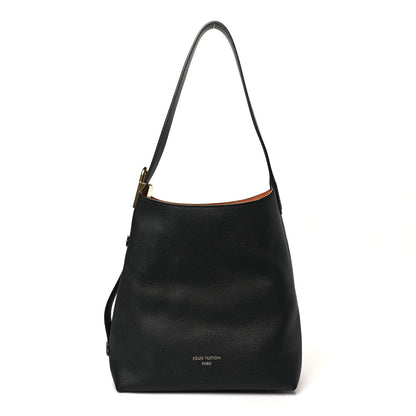 Louis Vuitton Grained Calfskin Low Key Hobo PM Black 1 of 10