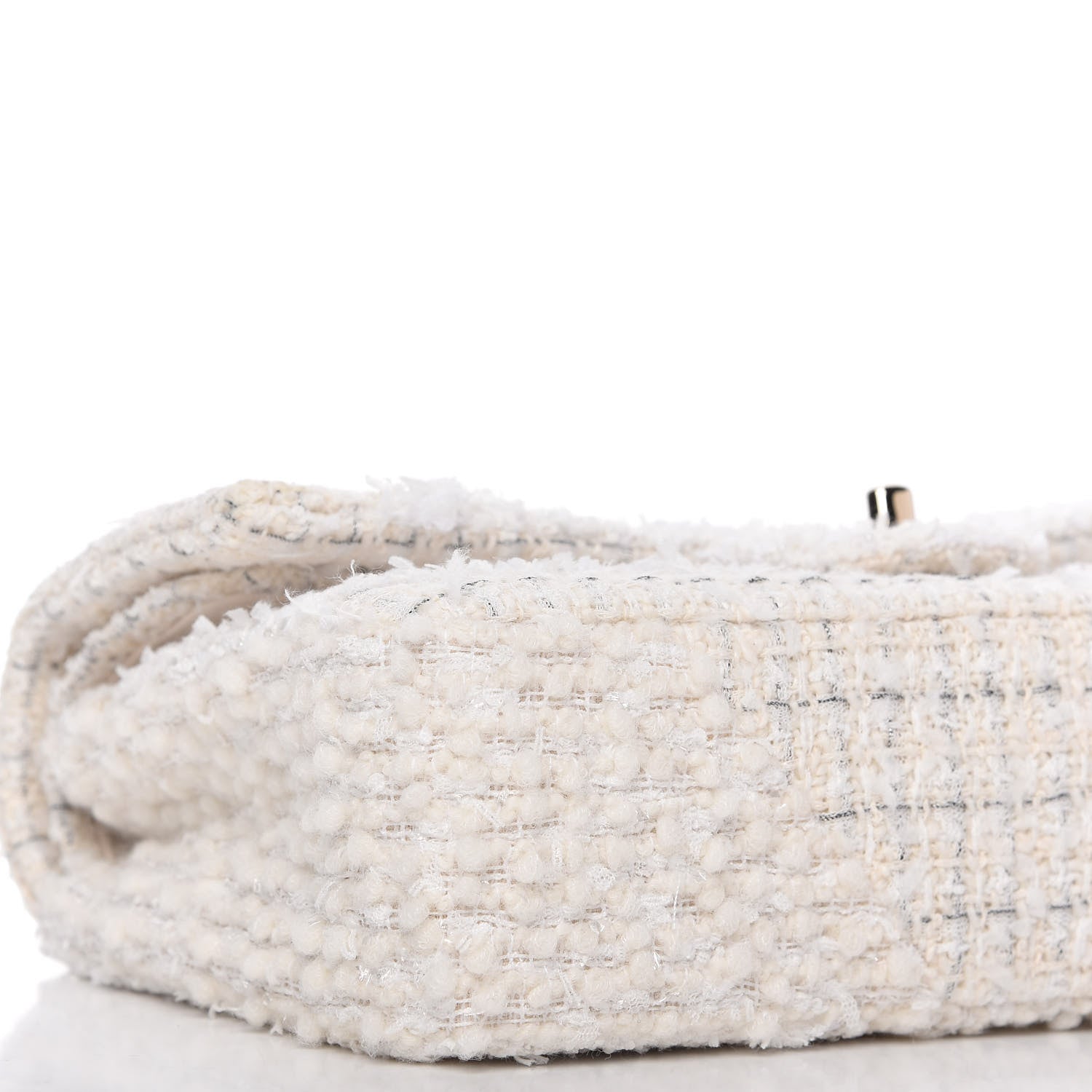 Chanel Tweed Patchwork Medium Double Flap White 6 of 10