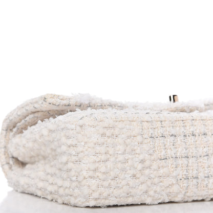 Chanel Tweed Patchwork Medium Double Flap White 6 of 10