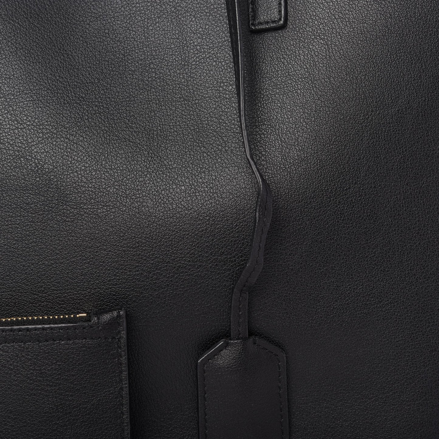 Calfskin Large Shopping Tote Black