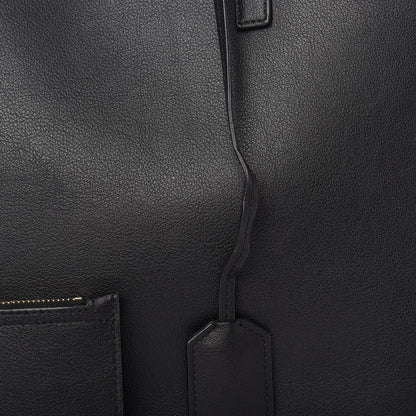 Saint Laurent Calfskin Large Shopping Tote Black 10 of 12