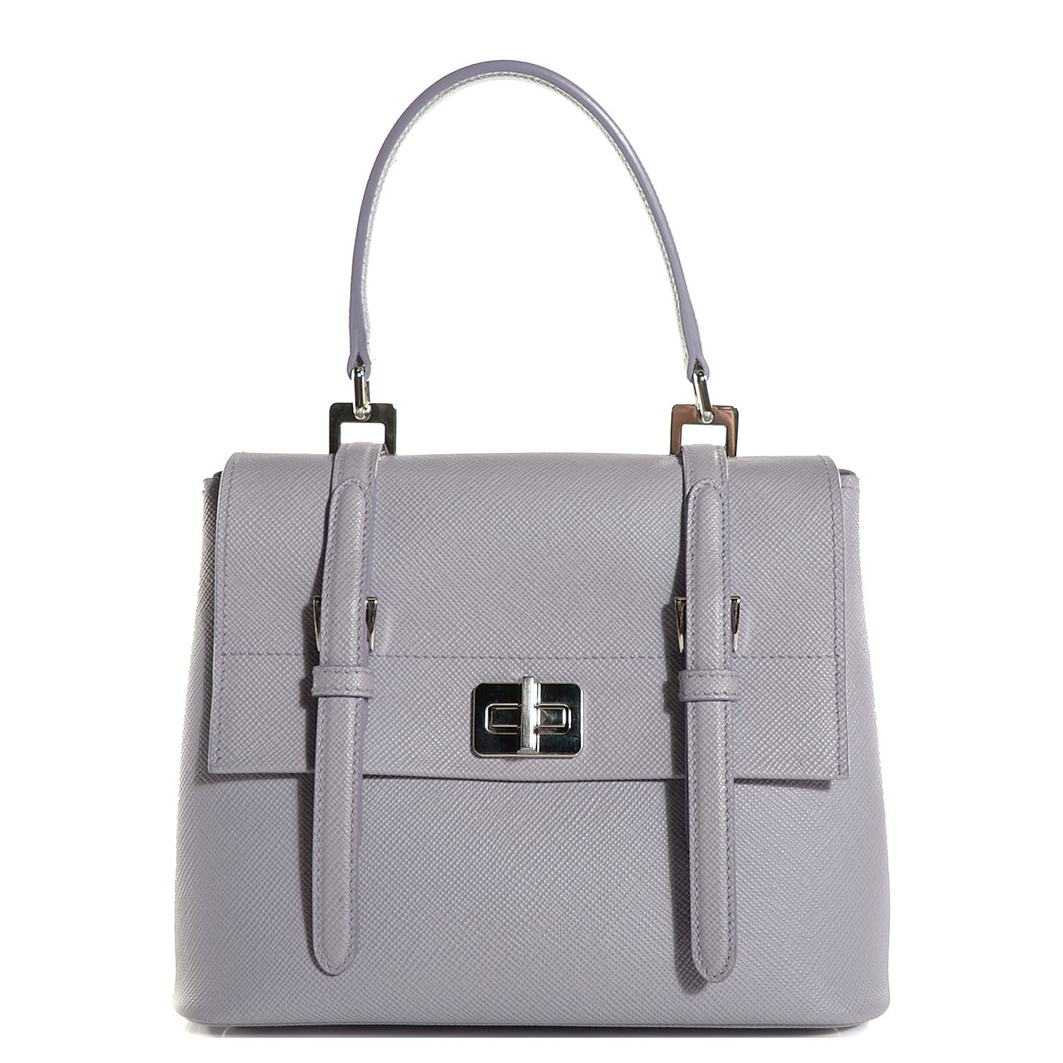 Prada Saffiano Cuir Convertible Top Handle Tote Glicine 1 of 10